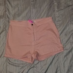 Pink stretch shorts